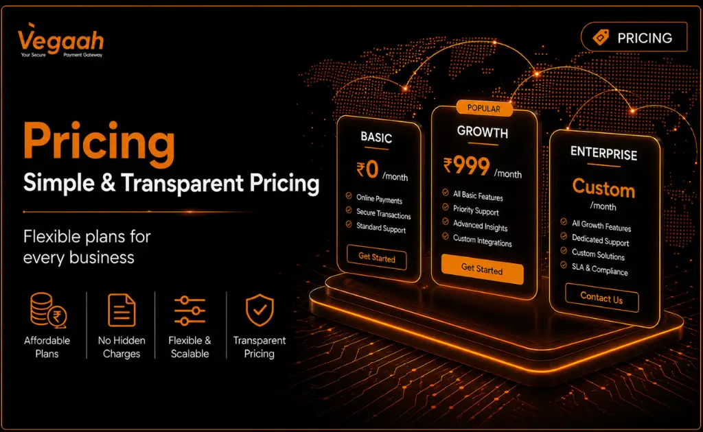 Transparent Payment Gateway Service Fees & Pricing | Vegaah